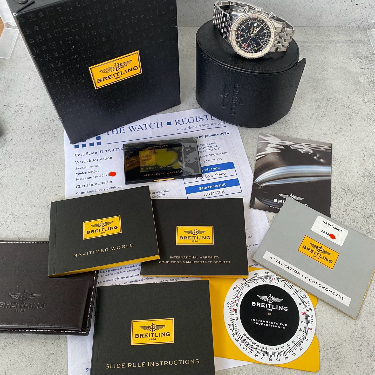2018 Breitling Navitimer World A24322 Watch - Showcase