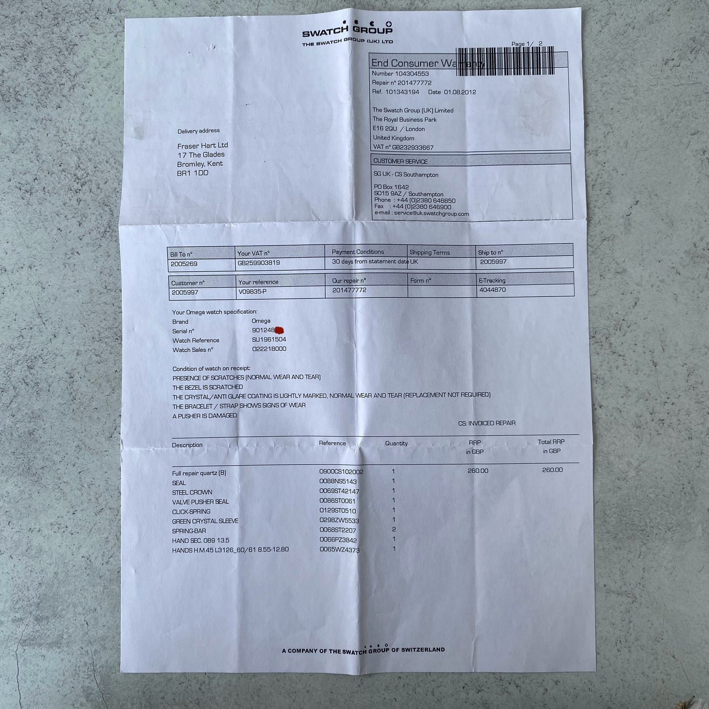 Omega Seamaster 300 Professional Quartz 41mm Full Size Watch - Full Set