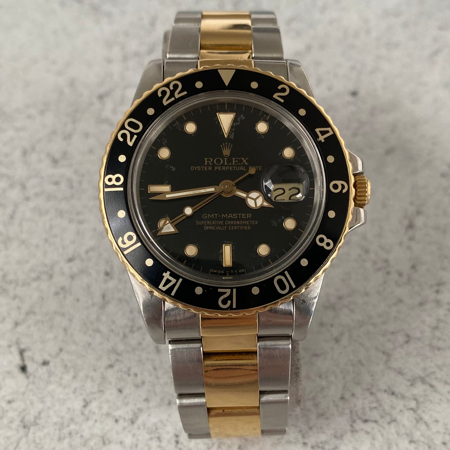 1987 Rolex GMT Master 16753 18k Bi-Metal Oyster Perpetual Watch - Showcase