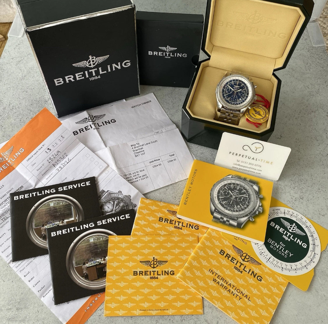 Breitling Bentley Motors A25362 Automatic Chronograph 48mm Watch - Showcase