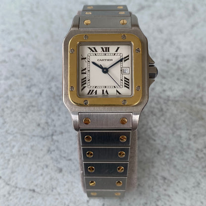 1996 Cartier Santos Carree Bi-Metal 1172961 Automatic Date Watch - Showcase