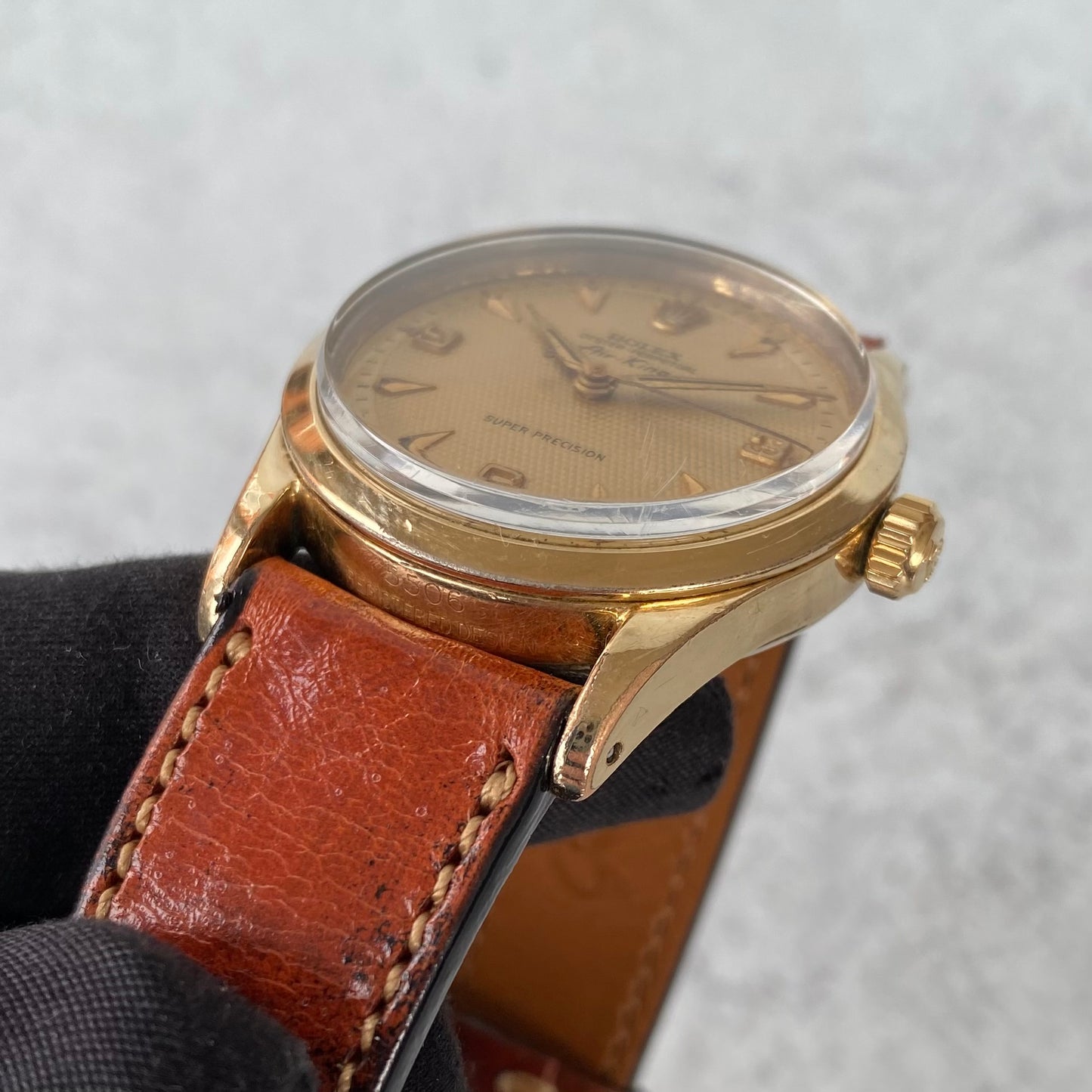 1958 Rolex Air King 5506 Super Precision Oyster Perpetual Honeycomb Dial Watch