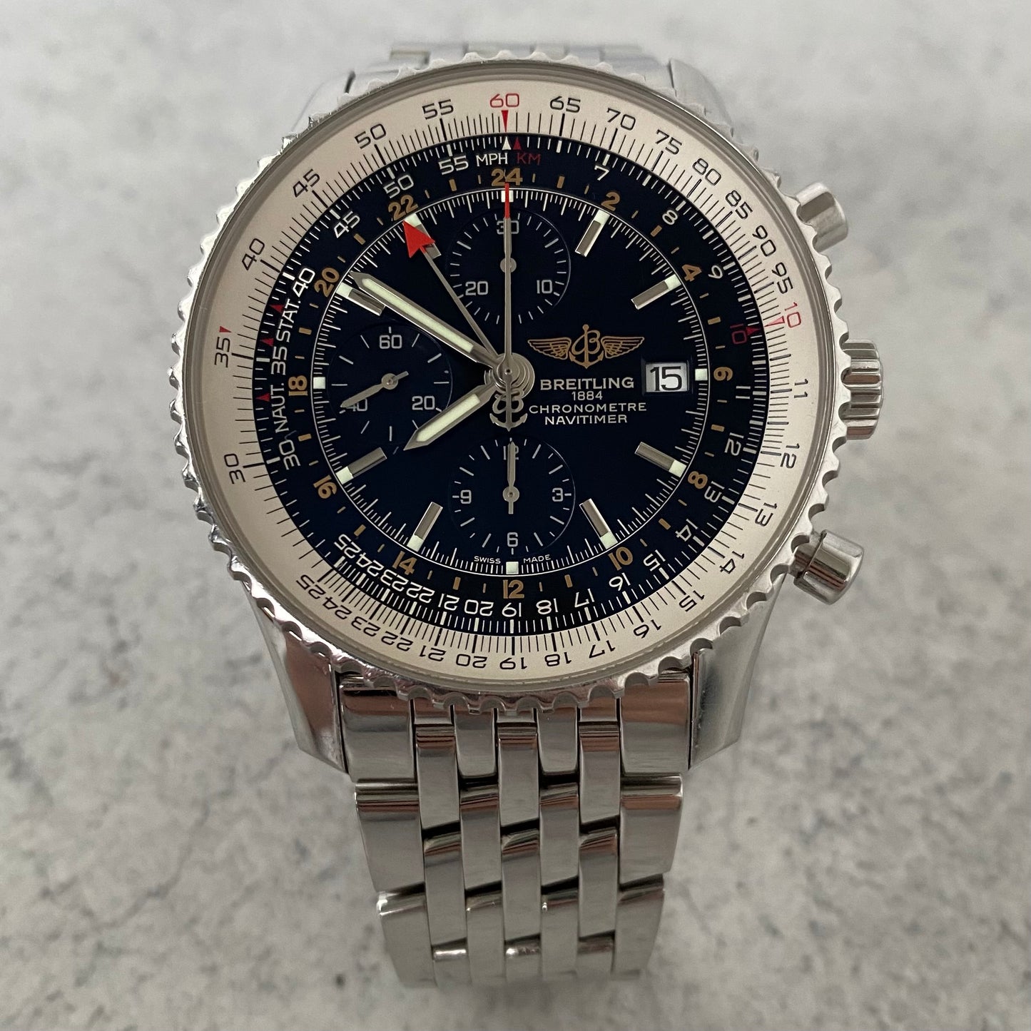2018 Breitling Navitimer World A24322 Watch - Showcase