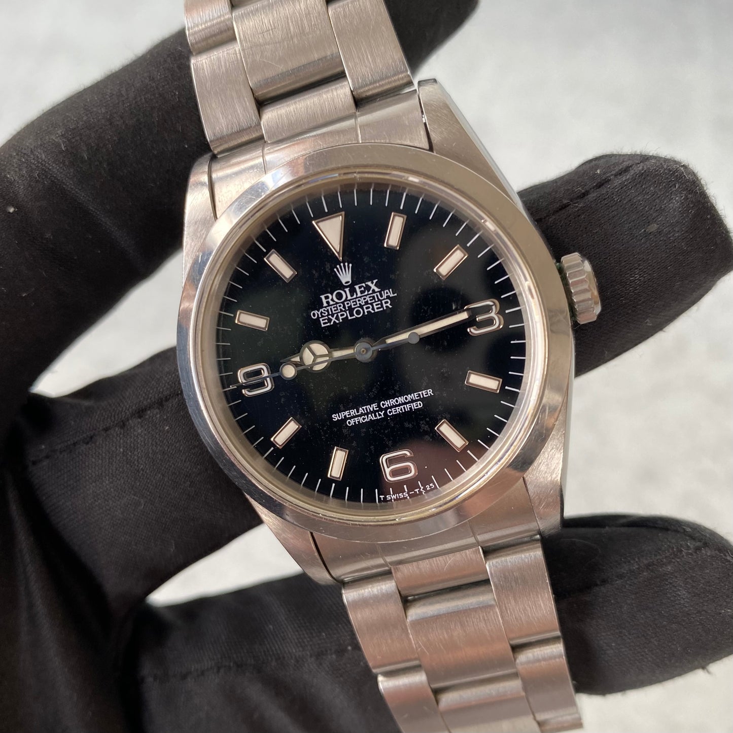 1991 Rolex Explorer Oyster Perpetual 14270 Black Dial Watch - Boxed & Papers