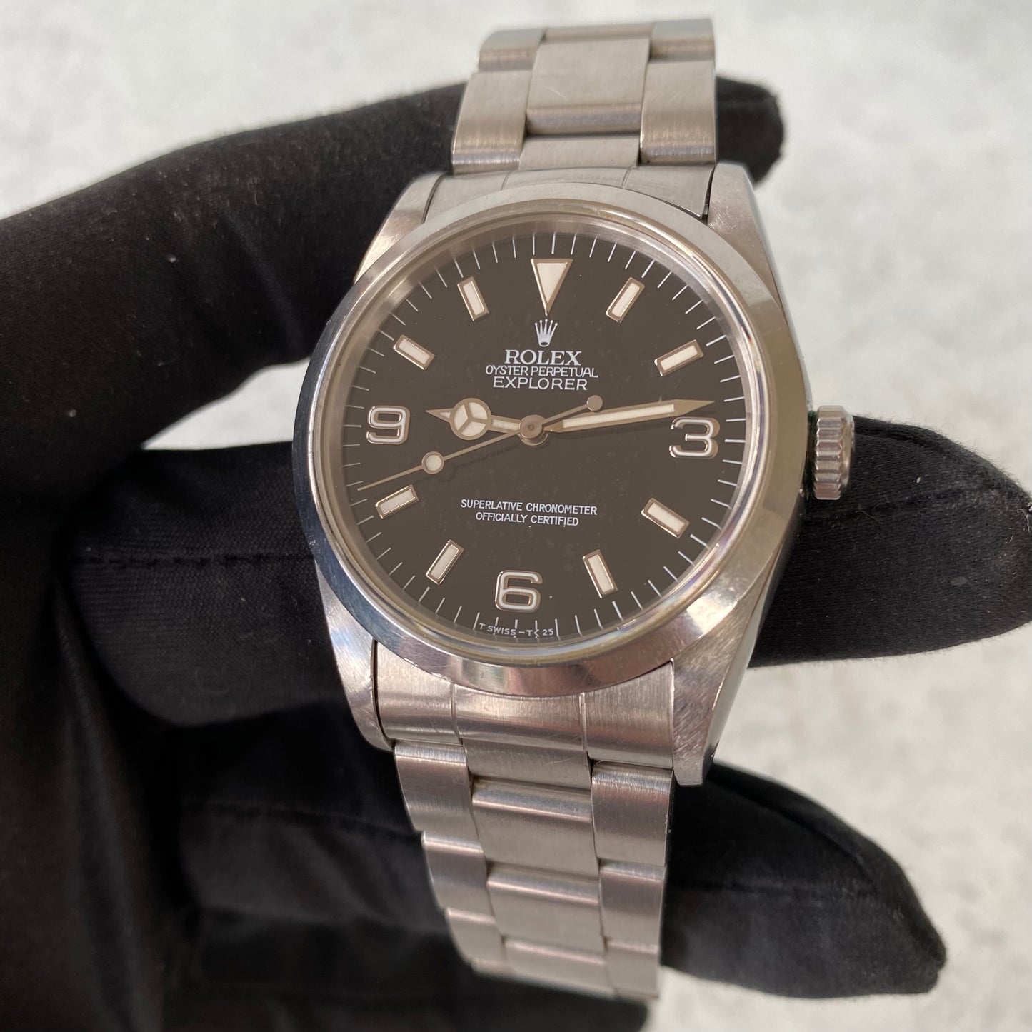 1991 Rolex Explorer Oyster Perpetual 14270 Black Dial Watch - Boxed & Papers