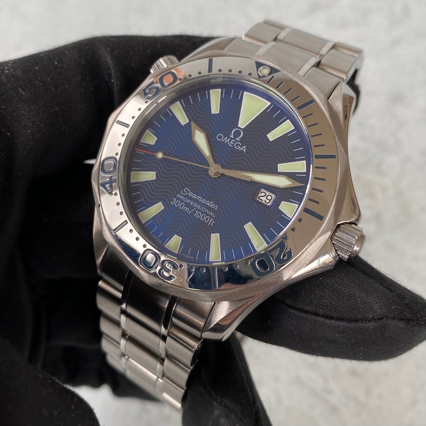 Omega Seamaster 300 Professional 2265.80.00 Blue Quartz 41mm Watch - Full Set