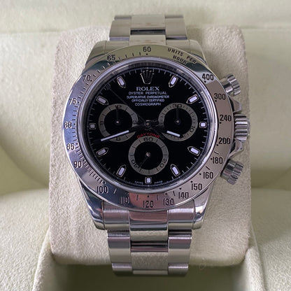 2006 Rolex Cosmograph Daytona 116520 Black Dial Watch - Showcase