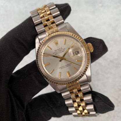 1978 Rolex Datejust Oyster Perpetual 1601 Bi-Metal Swiss Vintage Watch