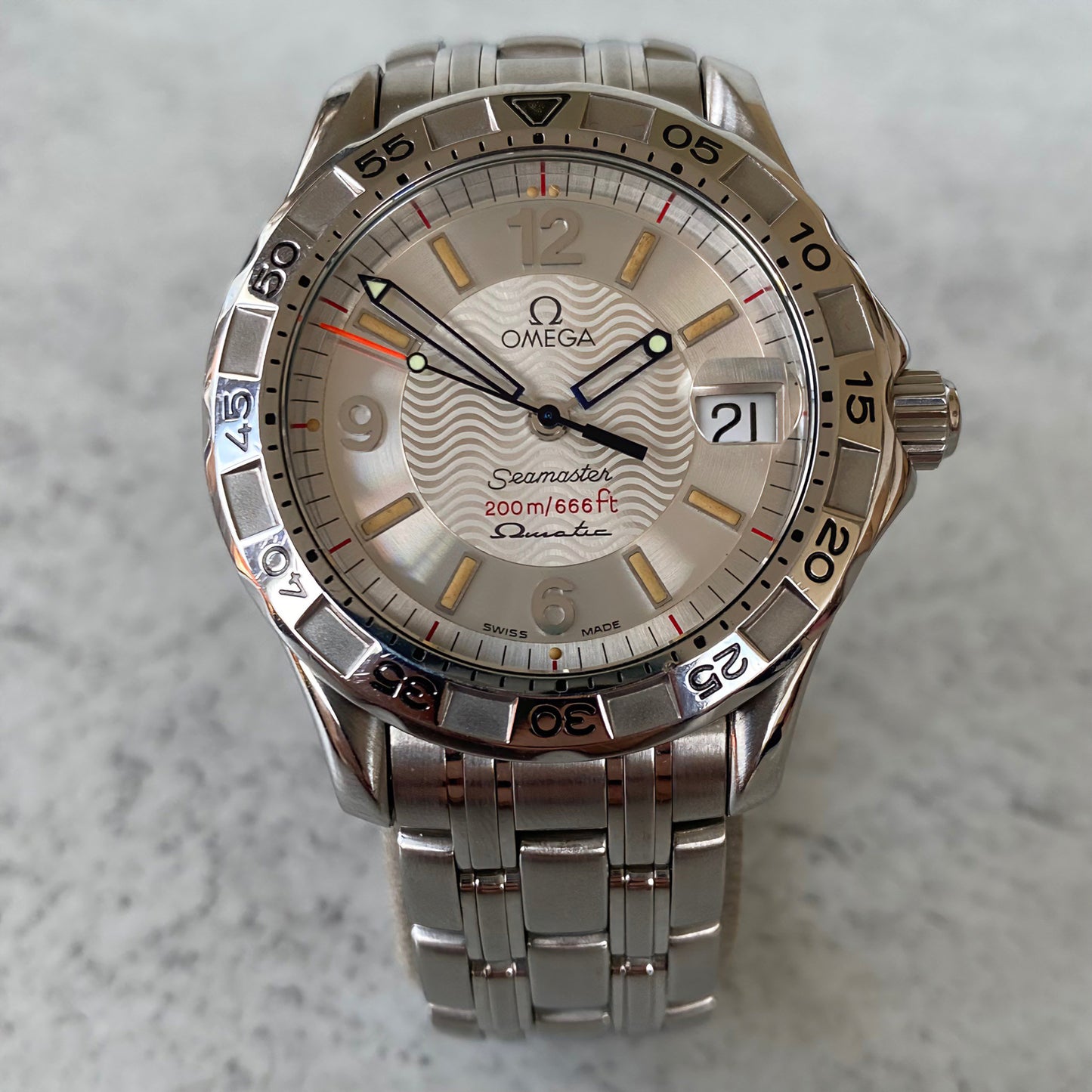 1998 Omega Seamaster Omegamatic Ref.2514.30 Stainless Steel Date Watch - Boxed