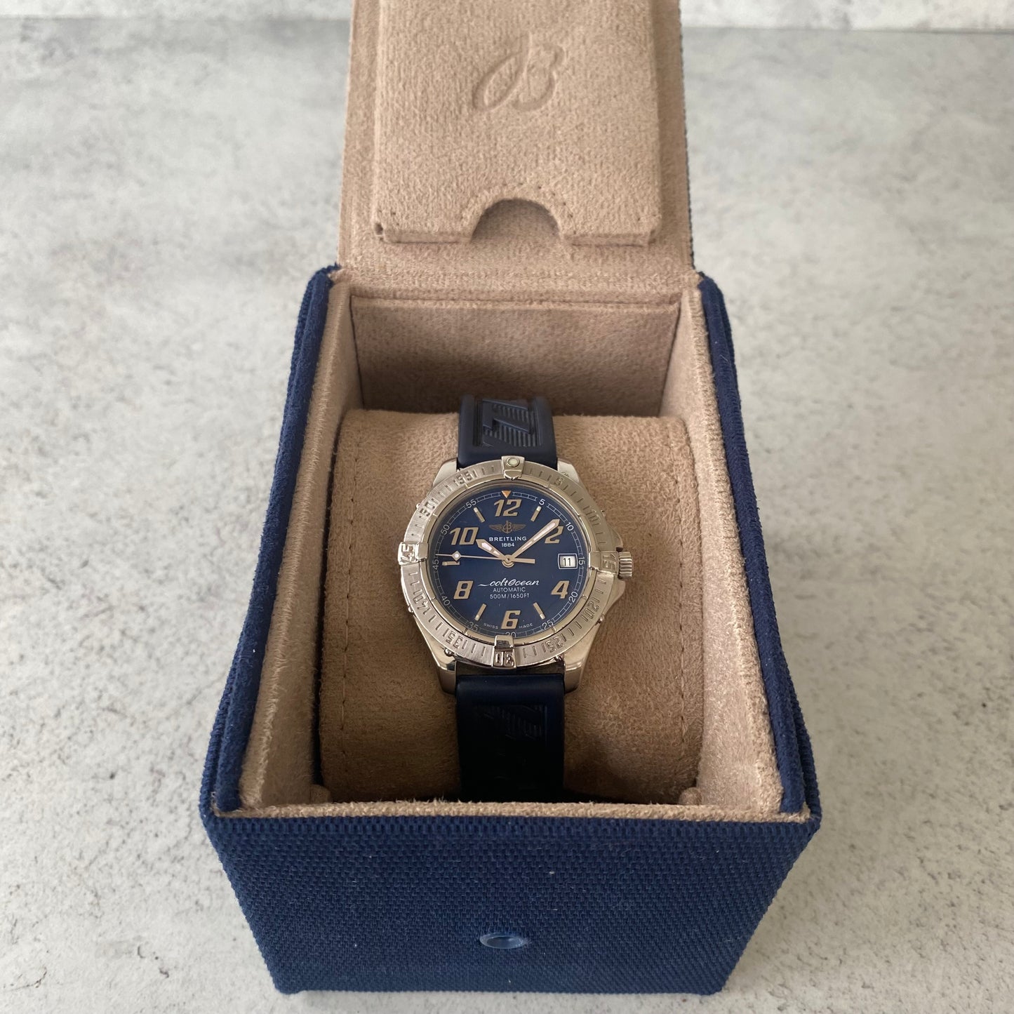 Breitling Colt Ocean Automatic A17350 Blue Dial Date Watch - Boxed