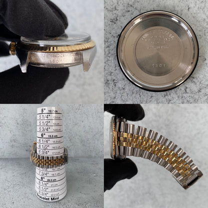 1978 Rolex Datejust Oyster Perpetual 1601 Bi-Metal Swiss Vintage Watch