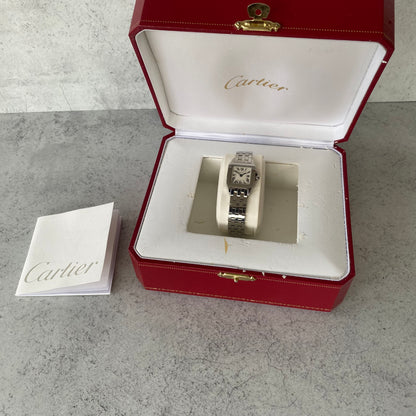 Ladies Cartier Santos Demoiselle 2698 Stainless Steel Quartz Watch - Boxed