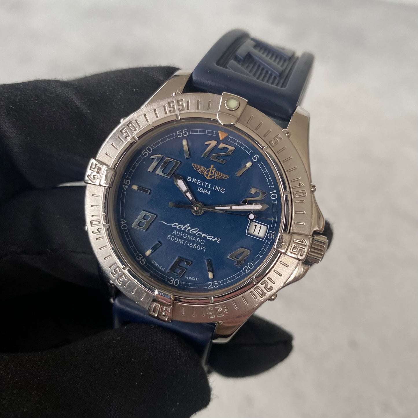 Breitling Colt Ocean Automatic A17350 Blue Dial Date Watch - Boxed