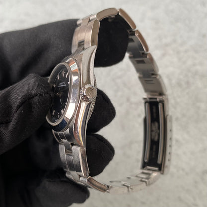 2004 Ladies Rolex Oyster Perpetual Black Dial 76080 Watch - Full Set