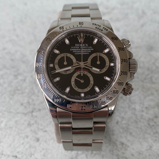 2006 Rolex Cosmograph Daytona 116520 Black Dial Watch - Showcase