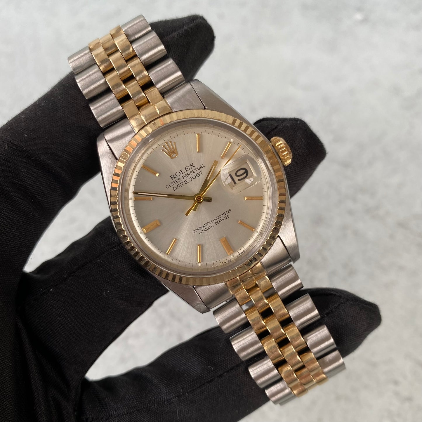 1978 Rolex Datejust Oyster Perpetual 1601 Bi-Metal Swiss Vintage Watch