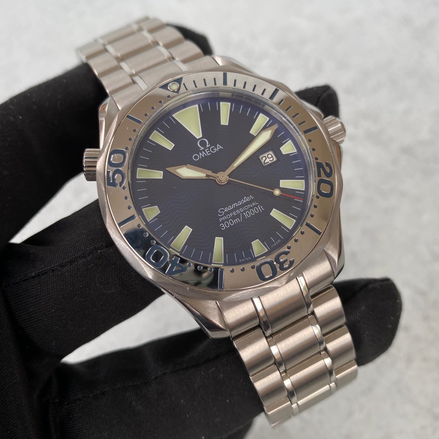 Omega Seamaster 300 Professional 2265.80.00 Blue Quartz 41mm Watch - Full Set