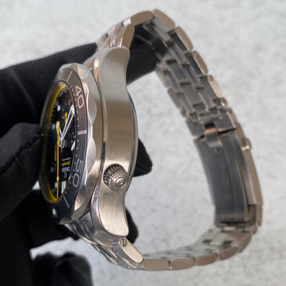 Omega Seamaster 300 Diver Regatta Chronograph Black Dial Date Watch - Full Set