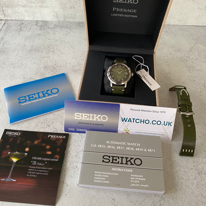 Seiko Presage Matcha SRPF41J1 Limited Edition Automatic Watch - Full Set