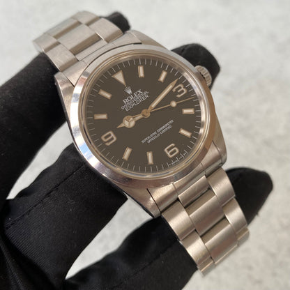 1991 Rolex Explorer Oyster Perpetual 14270 Black Dial Watch - Boxed & Papers