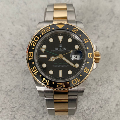 2007 Rolex GMT Master II 116713 Oyster Perpetual 18k Bi-Metal Watch - Showcase