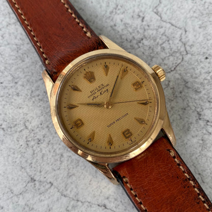 1958 Rolex Air King 5506 Super Precision Oyster Perpetual Honeycomb Dial Watch