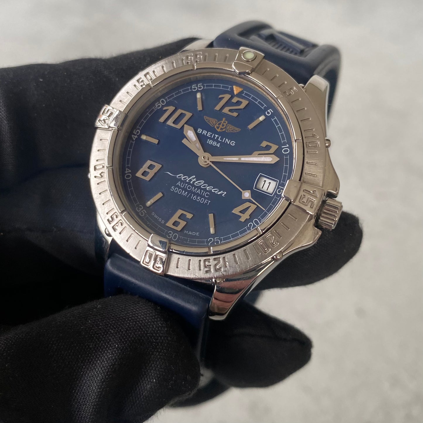 Breitling Colt Ocean Automatic A17350 Blue Dial Date Watch - Boxed