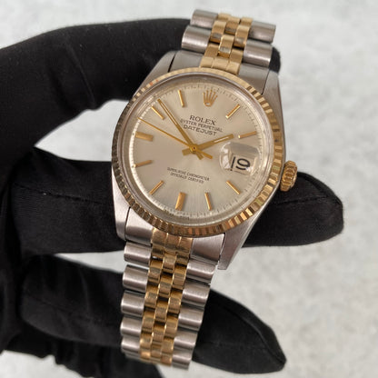 1978 Rolex Datejust Oyster Perpetual 1601 Bi-Metal Swiss Vintage Watch