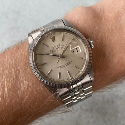 1979 Rolex Datejust Oyster Perpetual 16030 Steel Swiss Quickset Vintage Watch