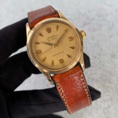 1958 Rolex Air King 5506 Super Precision Oyster Perpetual Honeycomb Dial Watch