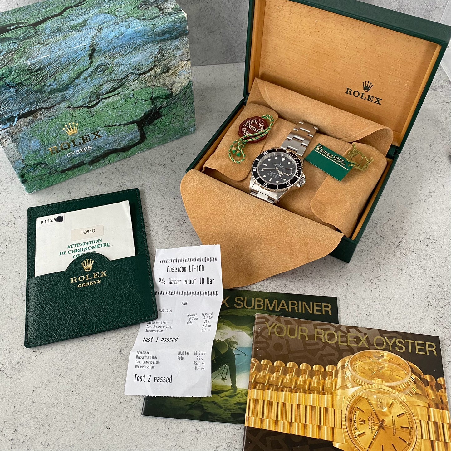 1997 Rolex Submariner Date 16610 Oyster Perpetual Watch - Showcase