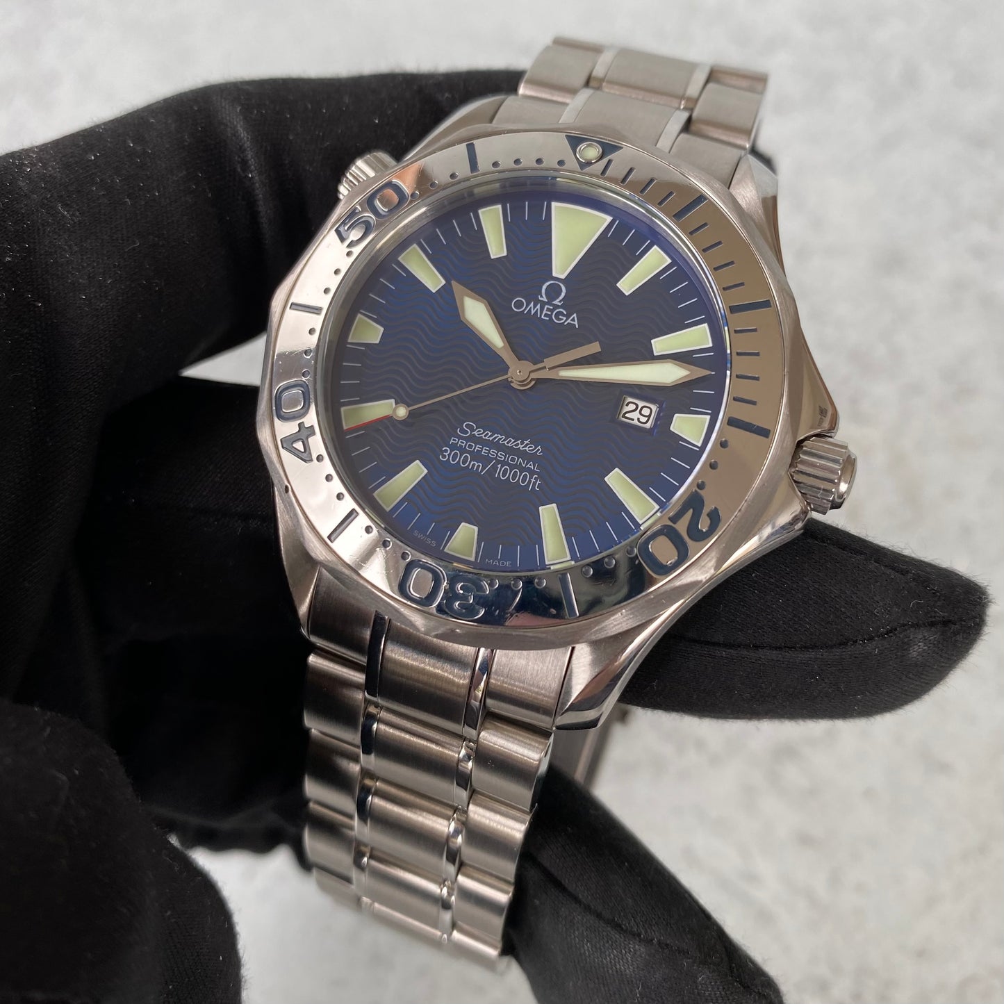 Omega Seamaster 300 Professional 2265.80.00 Blue Quartz 41mm Watch - Full Set