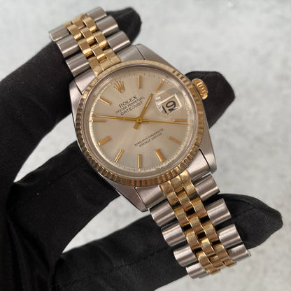 1978 Rolex Datejust Oyster Perpetual 1601 Bi-Metal Swiss Vintage Watch