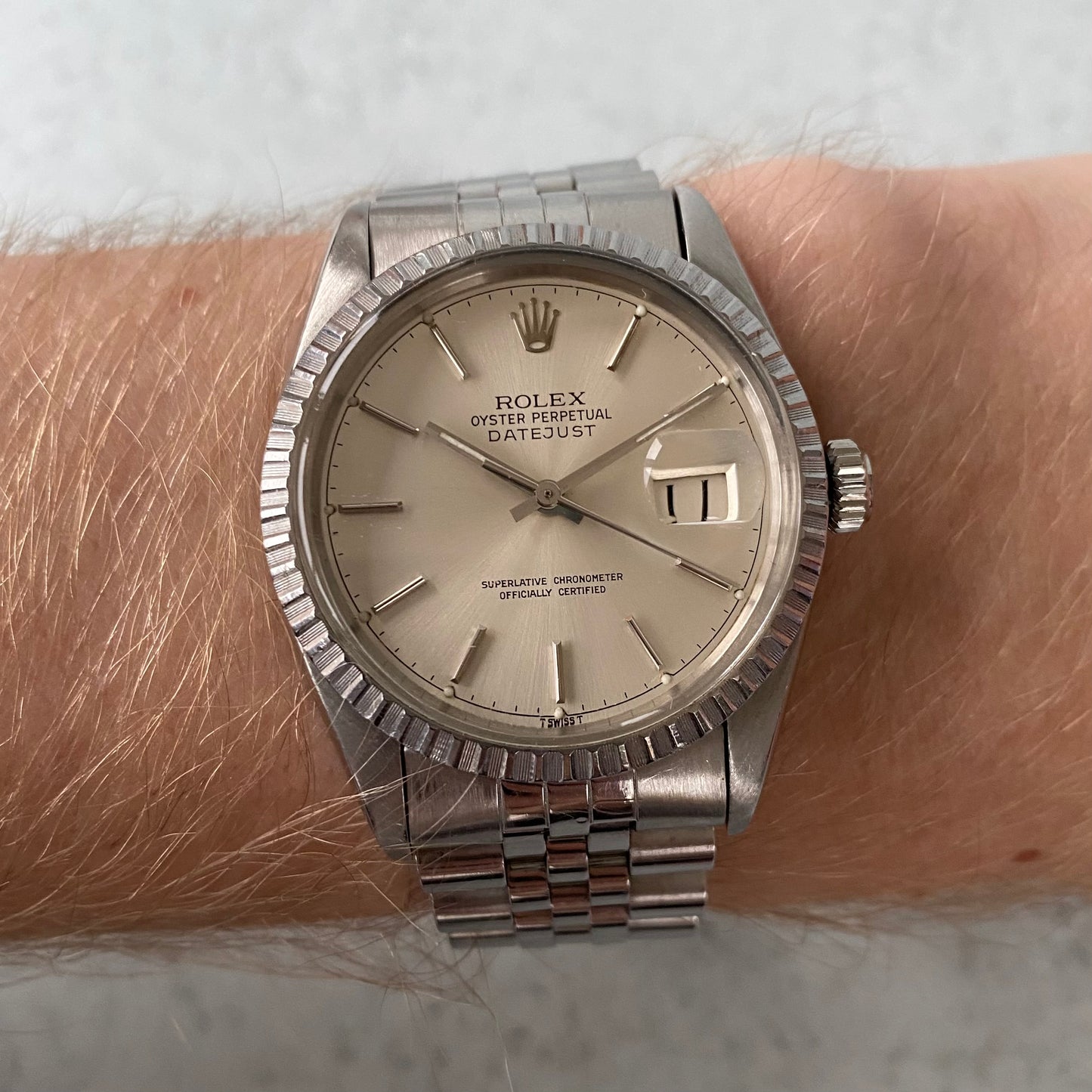 1979 Rolex Datejust Oyster Perpetual 16030 Steel Swiss Quickset Vintage Watch