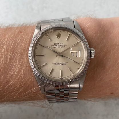 1979 Rolex Datejust Oyster Perpetual 16030 Steel Swiss Quickset Vintage Watch