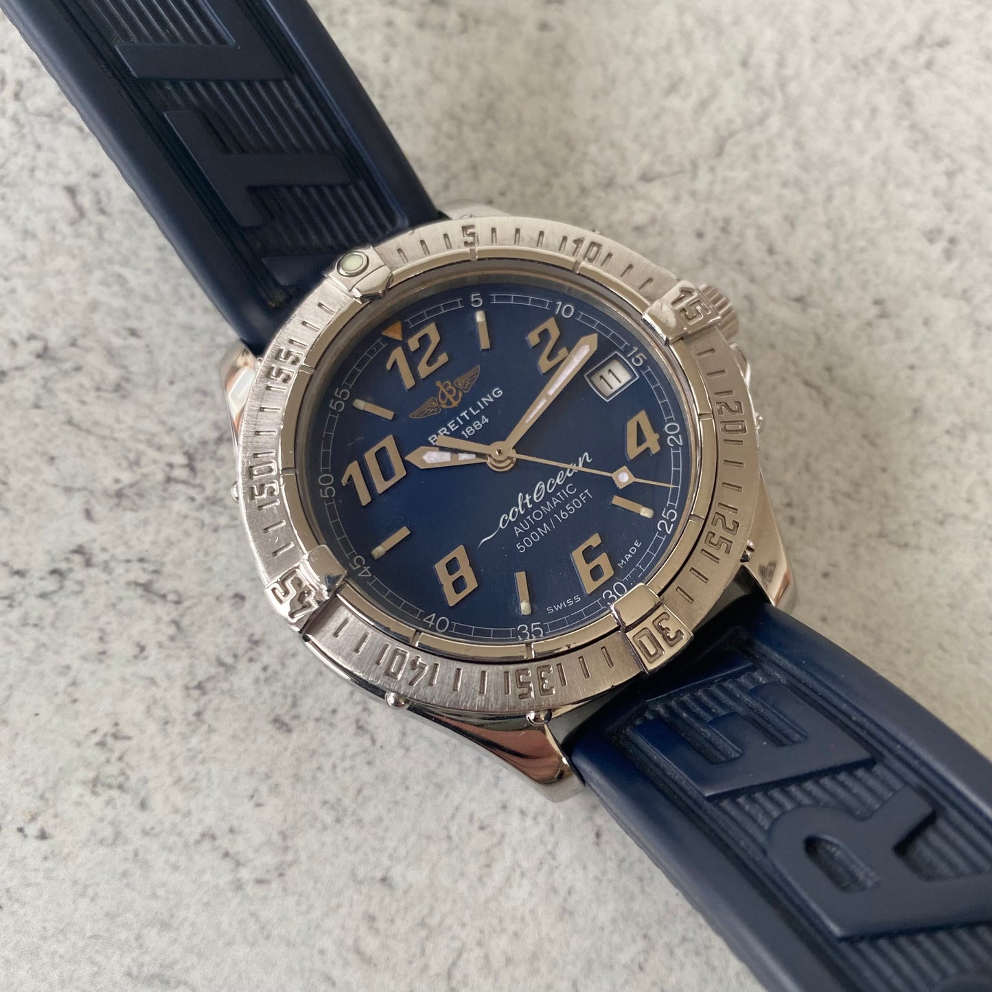 Breitling Colt Ocean Automatic A17350 Blue Dial Date Watch - Boxed