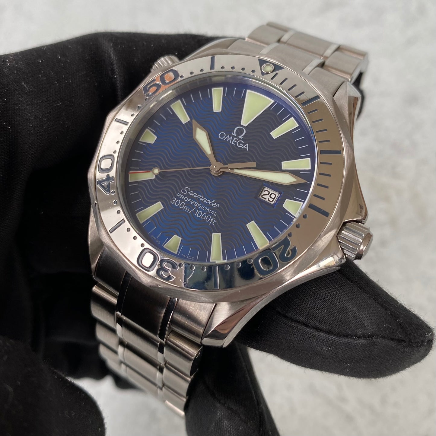 Omega Seamaster 300 Professional 2265.80.00 Blue Quartz 41mm Watch - Full Set