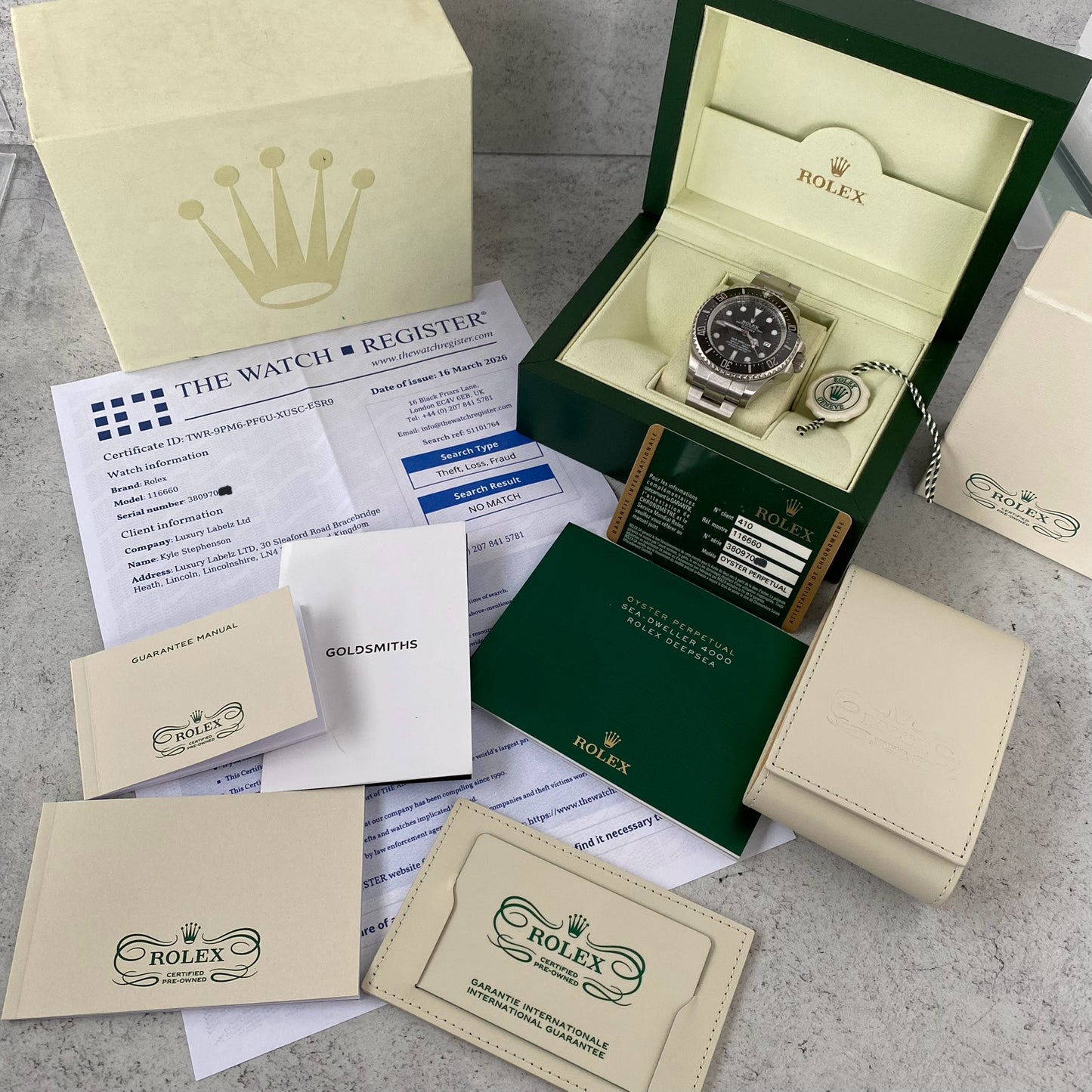 Rolex Deepsea Sea-Dweller 116660 - Certified Pre Owned - 2024 - Showcase