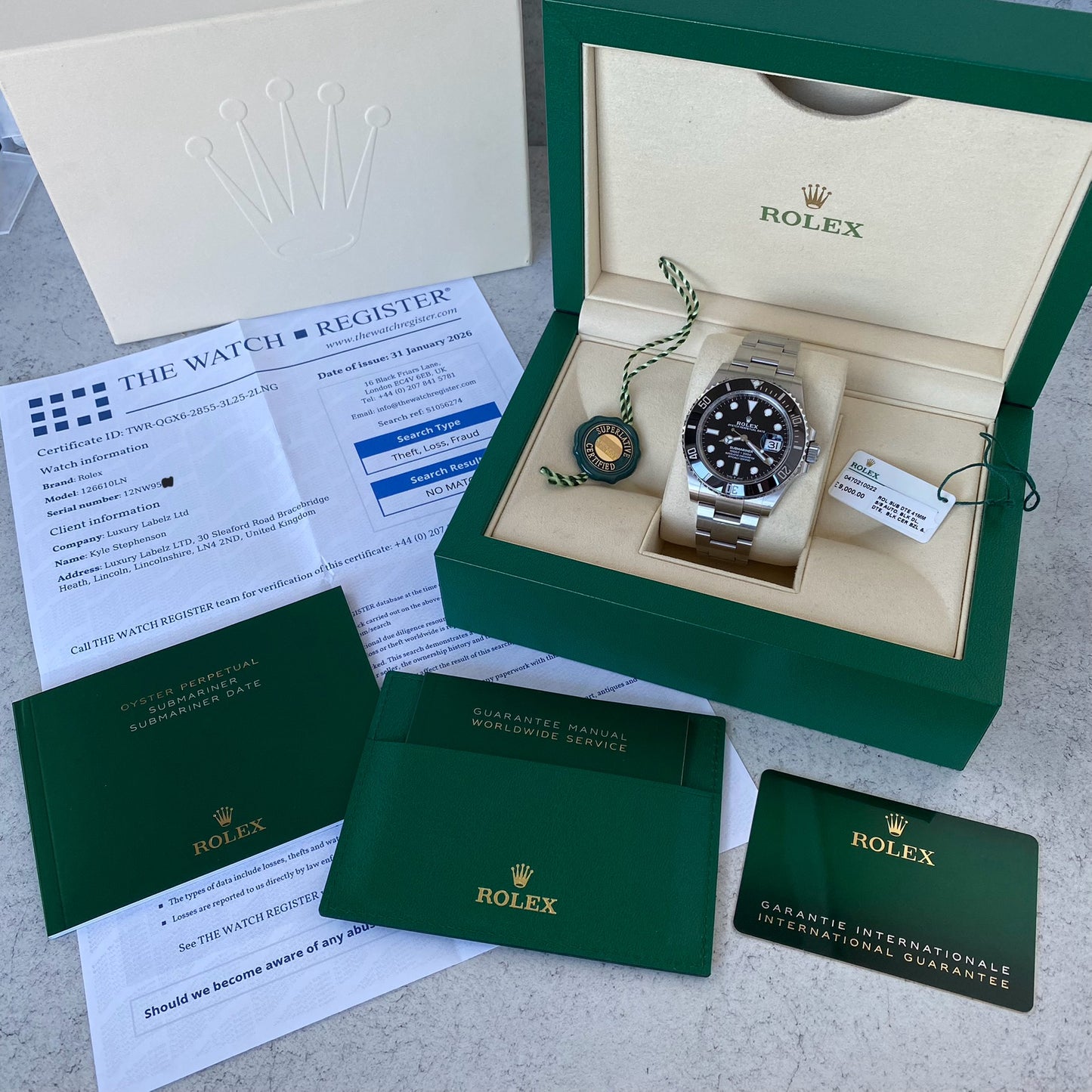 2024 Rolex Submariner Date 126610LN Oyster Perpetual Watch - Showcase