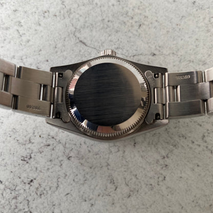 2004 Ladies Rolex Oyster Perpetual Black Dial 76080 Watch - Full Set