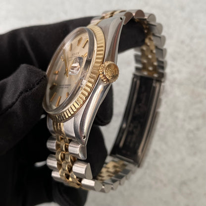 1978 Rolex Datejust Oyster Perpetual 1601 Bi-Metal Swiss Vintage Watch