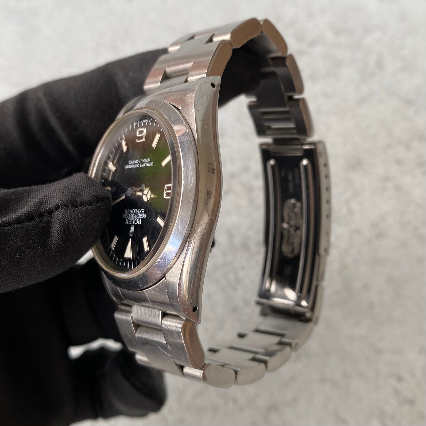 1991 Rolex Explorer Oyster Perpetual 14270 Black Dial Watch - Boxed & Papers