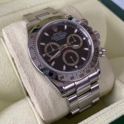 2006 Rolex Cosmograph Daytona 116520 Black Dial Watch - Showcase