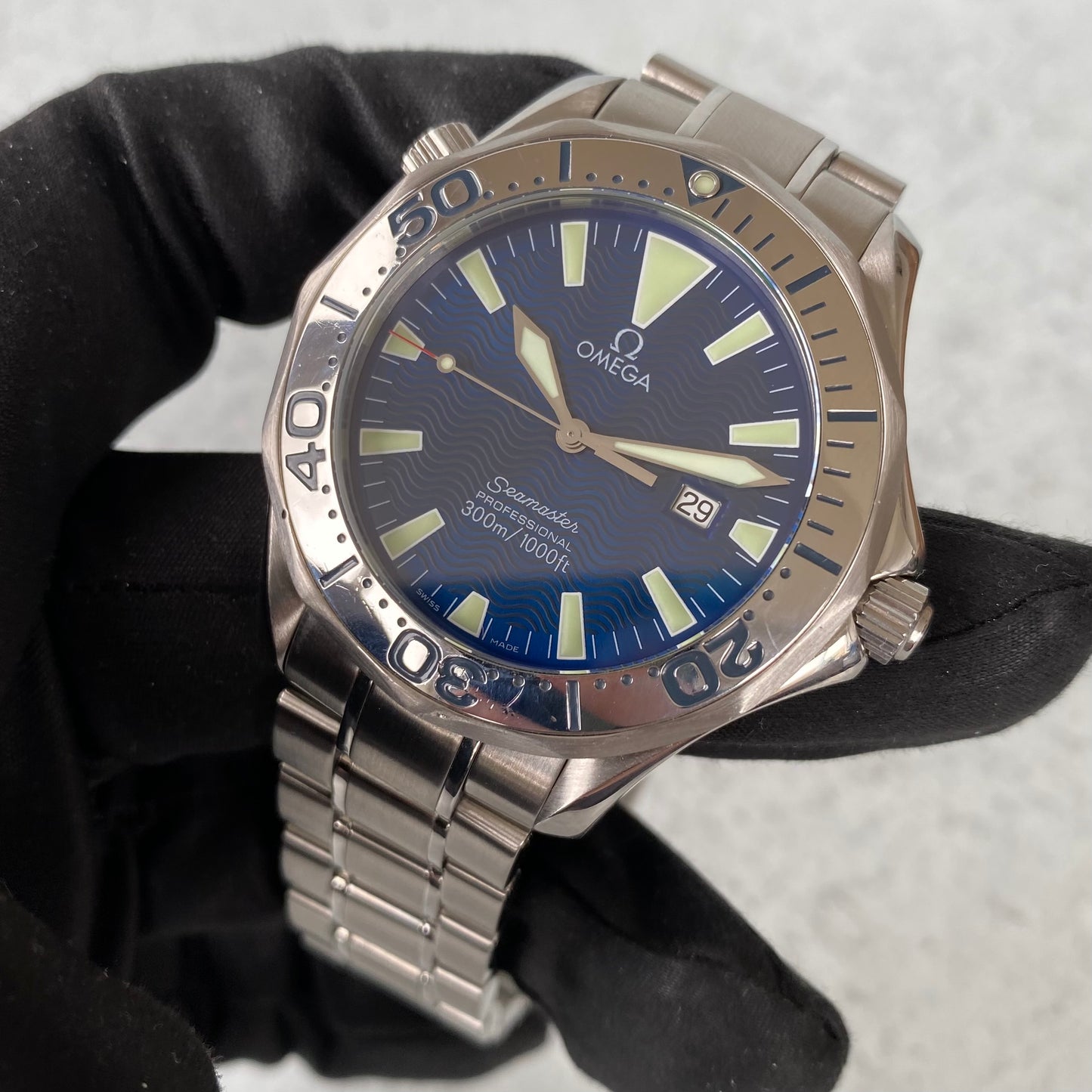 Omega Seamaster 300 Professional 2265.80.00 Blue Quartz 41mm Watch - Full Set