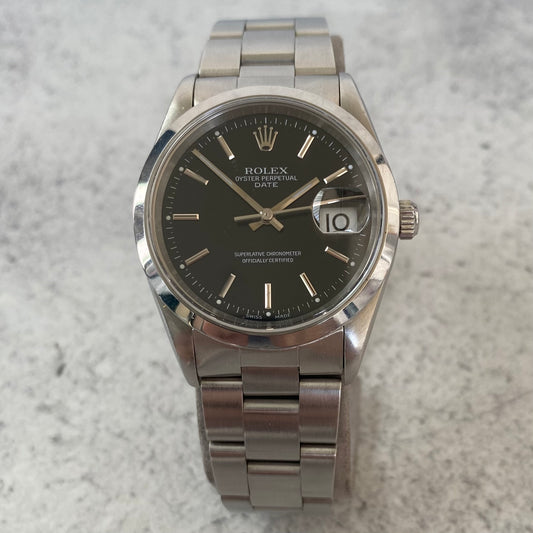 1999 Rolex Date Oyster Perpetual 15200 34mm Watch - Showcase