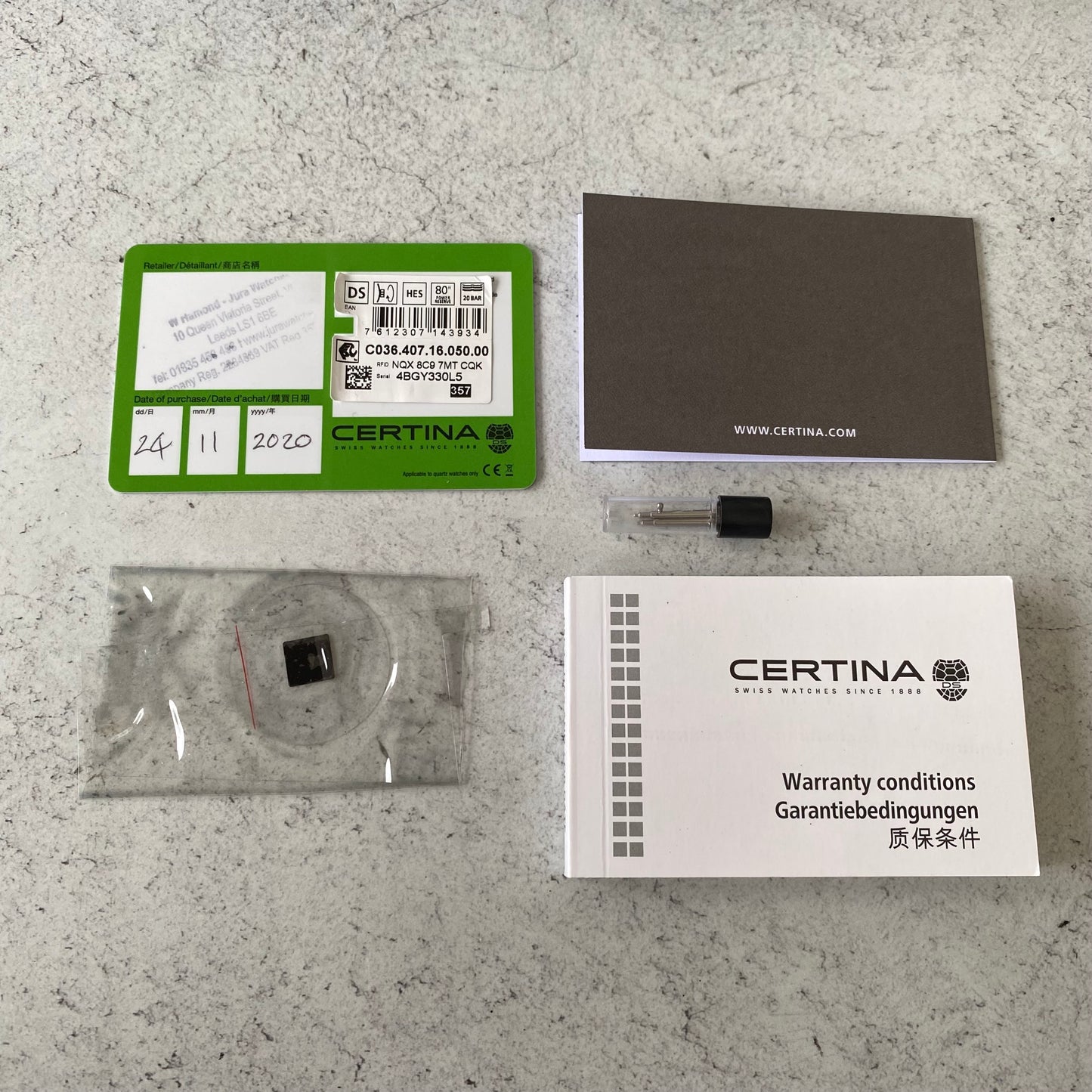 Certina DS PH200M C036.407.16.050.00 Automatic Date Watch - Full Set