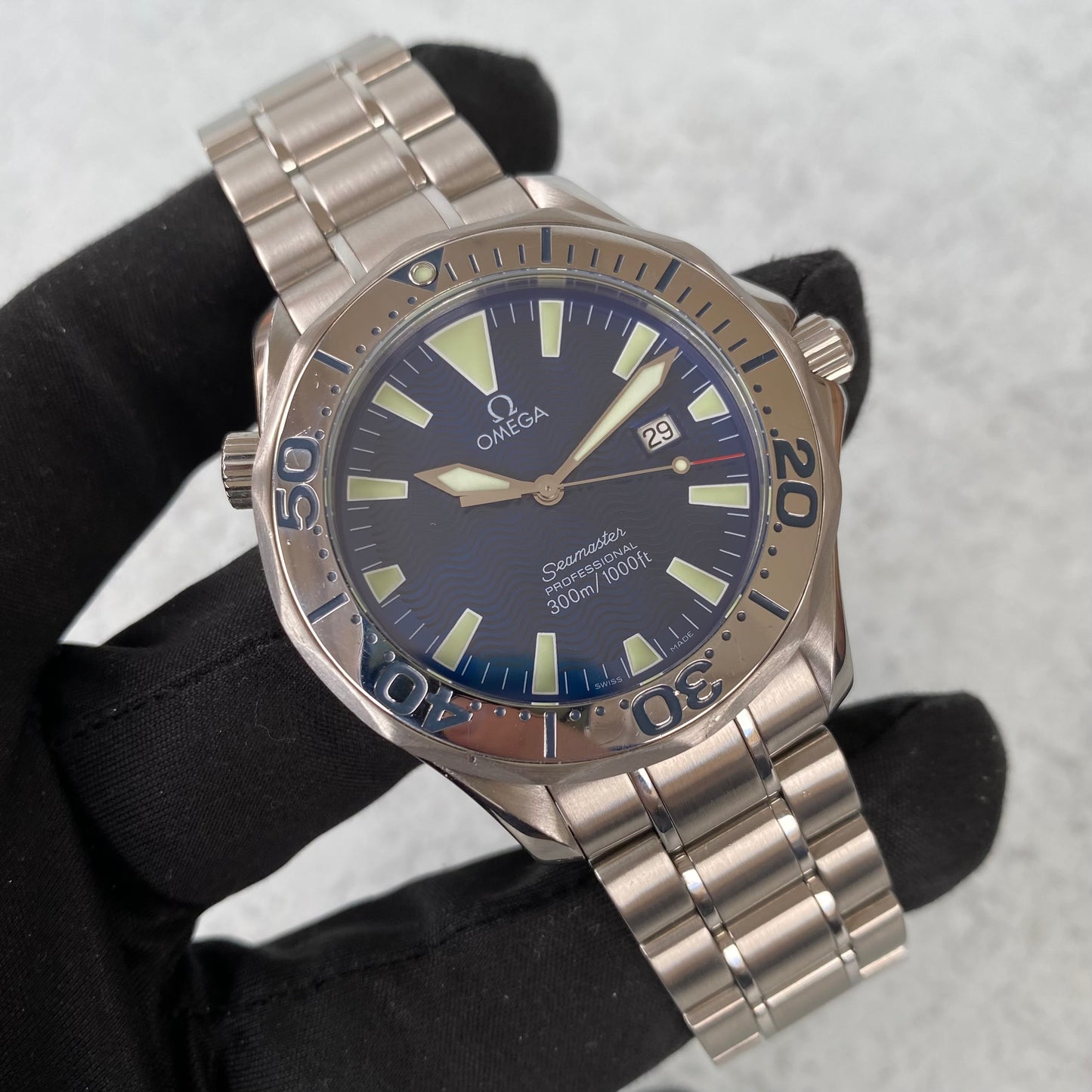 Omega Seamaster 300 Professional 2265.80.00 Blue Quartz 41mm Watch - Full Set