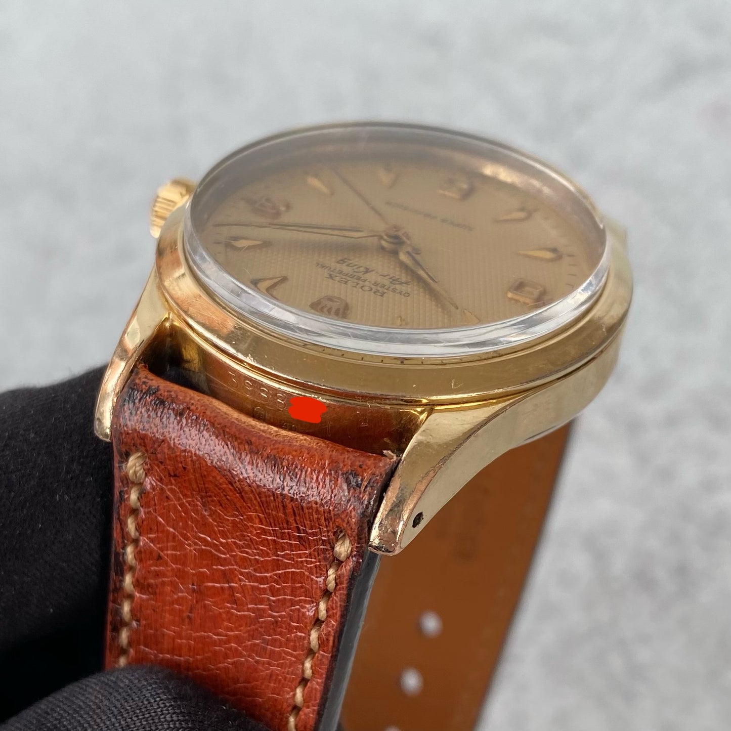 1958 Rolex Air King 5506 Super Precision Oyster Perpetual Honeycomb Dial Watch