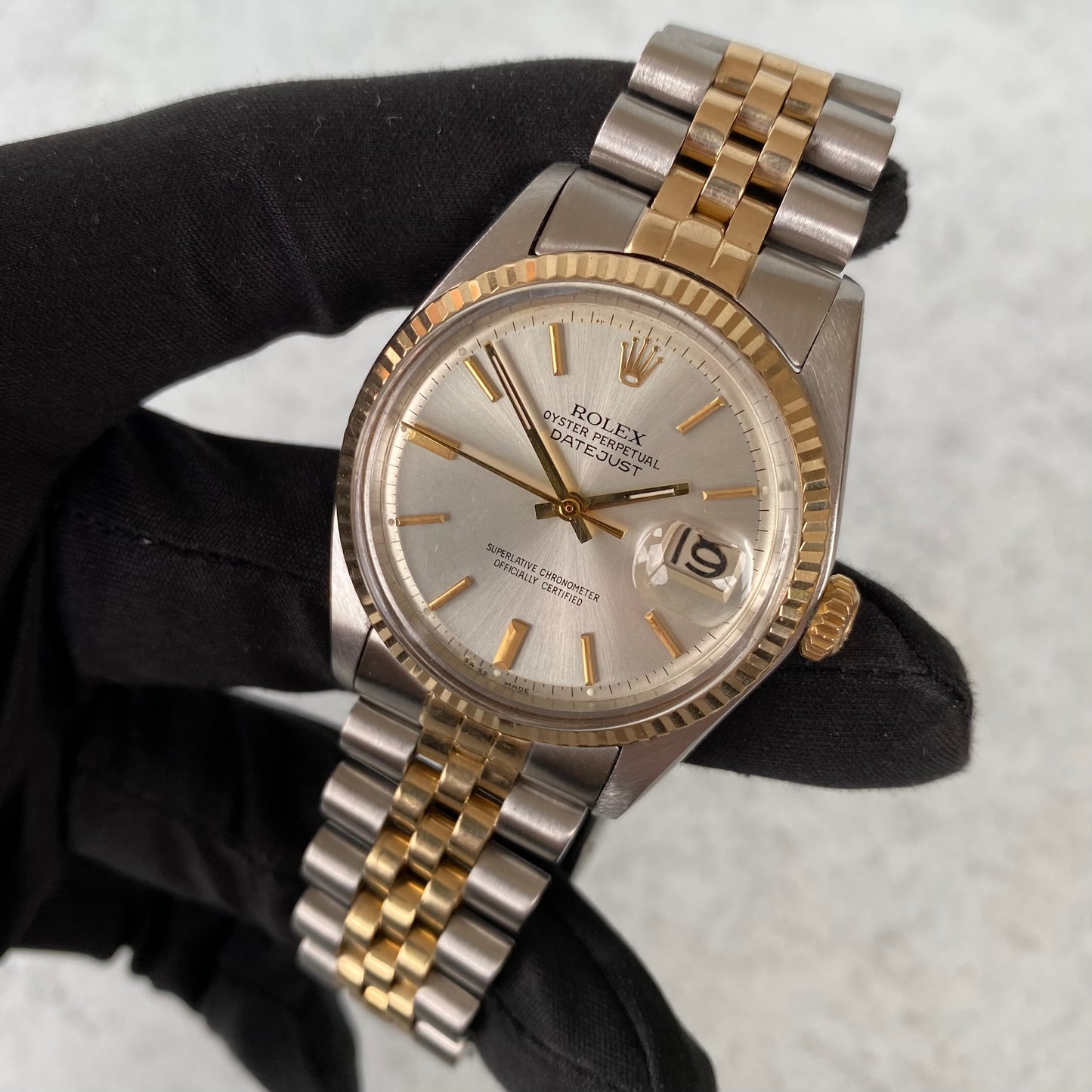 1978 Rolex Datejust Oyster Perpetual 1601 Bi-Metal Swiss Vintage Watch