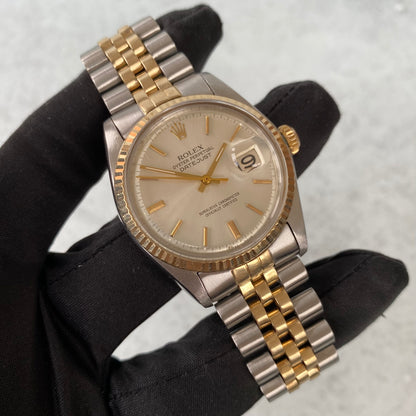 1978 Rolex Datejust Oyster Perpetual 1601 Bi-Metal Swiss Vintage Watch